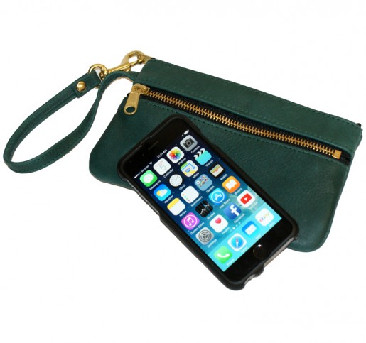 Double Zippered iPhone Wrist Clutch