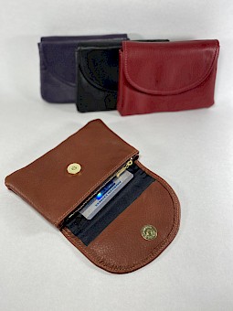 Medium Size Leather Wallet Clutch