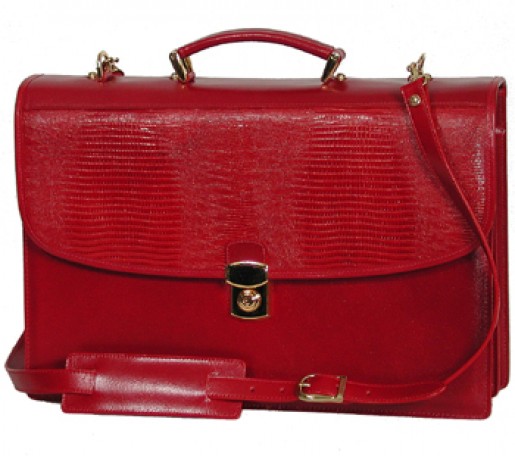 The Red Roma Italian Leather Briefcase