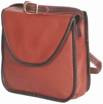   French Bound Leather Shoulder Bag