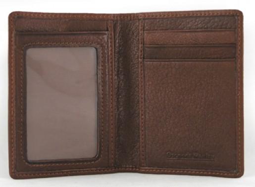 Folding Leather ID Card Case