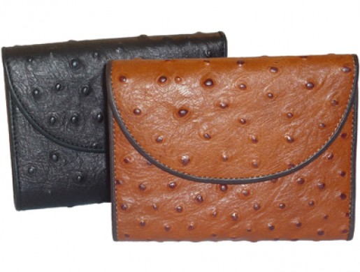   Ladies Ostrich Leather Card Wallet
