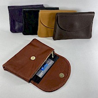 Large Leather Clutch Wallet