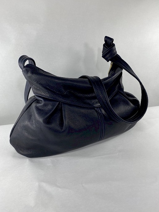 Large Leather Gathered Bag