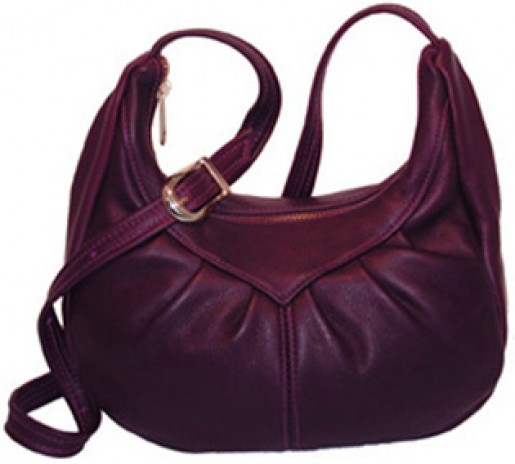 Pleated Leather Shoulder Bag
