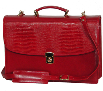 The Red Roma Italian Leather Briefcase