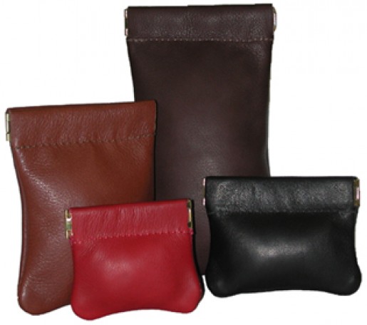 Medium Leather Squeeze Pouch
