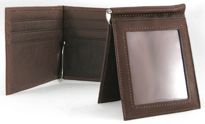 Leather Money Clip Wallet