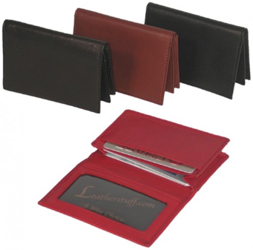 Gusseted Leather Credit Card Case