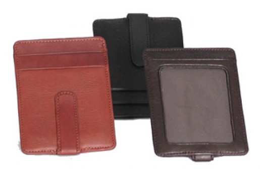 Leather ID Card Clip