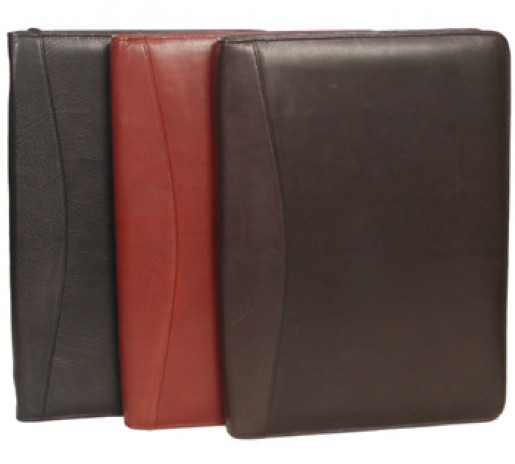 Leather Zippered Portfolio