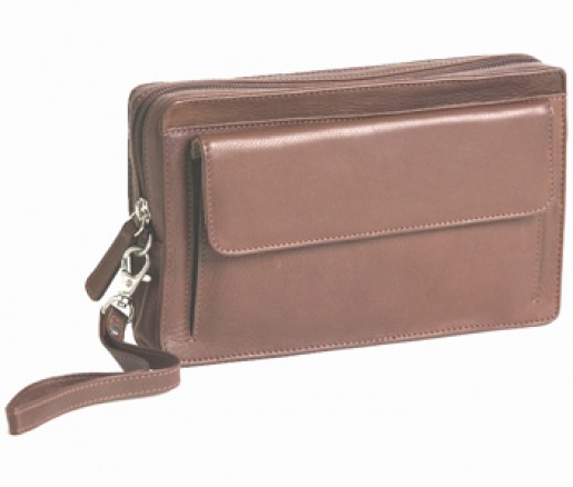 Large Leather Wrist Bag