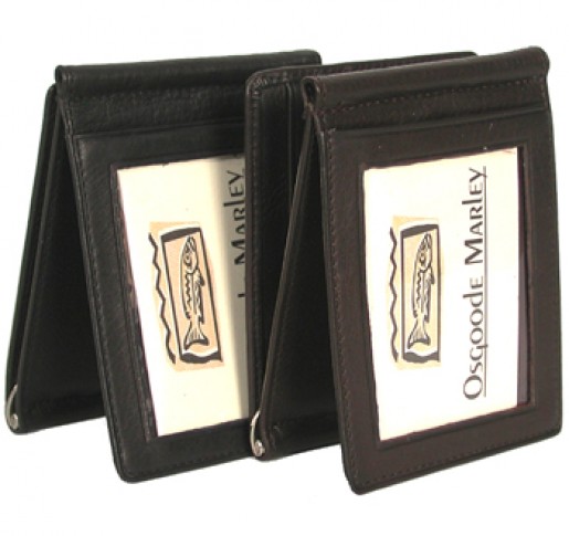Leather Double Money Clip Wallet
