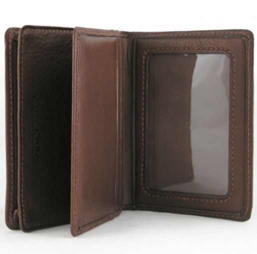 Double Folding Leather Card Case
