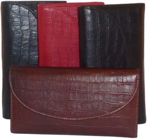 Alligator Leather Checkbook Wallet