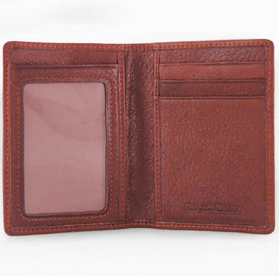 Folding Leather ID Card Case